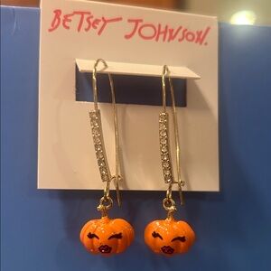 Betsey Johnson Halloween Jack-o-Lantern Earrings 🎃